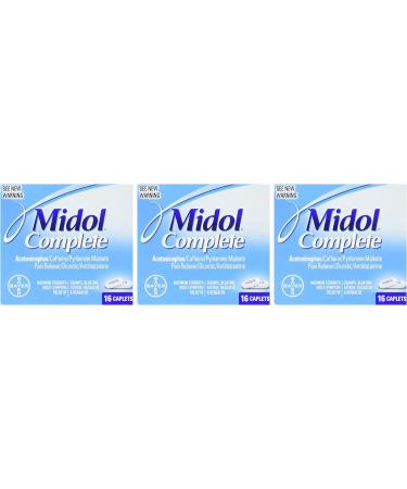 Midol Complete Acetaminophen Caplets - 3 Pack - Buy Online on GoSupps.com