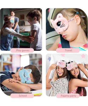 Kids Plush Sleeping Eye Masks - 16 Cute Styles for Sleeping, Travel, and Pajama Parties - Buy Online on GoSupps.com