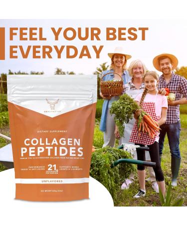 OX Collagen Powder for Women Men (22oz) Type I & III Flavorless & Odorless Easy-Mix Hydrolyzed Peptan Protein Peptides Joint Hair Skin & Nail Support Gluten-Free Non-GMO Keto Paleo Grass-Fed Kosher - Buy Online on GoSupps.com