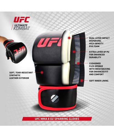 UFC 8oz MMA Sparring Gloves | White | Small/Medium Size - Buy Online on GoSupps.com