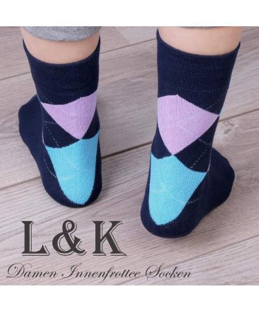 Shop L&K 6 Pair Thermal Socks for Women | Warm Cotton & Wool Sports Socks | Full Troke Winter Comfort (Size 35-38) - Buy Online on GoSupps.com
