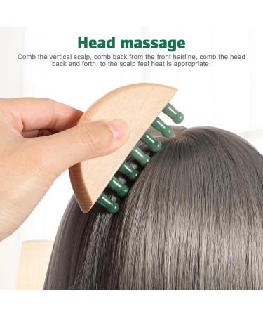 Premium Minkissy Scalp Massager & Jade Wooden Comb - Enhance Relaxation & Scalp Health | International Shipping - Buy Online on GoSupps.com