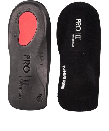 PRO 11 WELLBEING 1 Pair of Ultra Slim Fitting 3/4 Orthotic Insoles with Poron Heel Cushion Plantar Fasciiits Releif (S 5/6.5 UK Orange) S 5/6.5 UK Orange - Buy Online on GoSupps.com