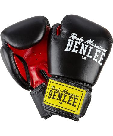 Buy BENLEE Leather Boxing Gloves - Fighter Black/Red 10 oz | International Shipping Available - Buy Online on GoSupps.com