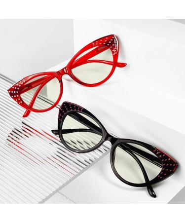 Eyekepper 4-Pack Cat Eye Reading Glasses +2.00 | Stylish Blue Light Blocking Readers for Women - Buy Online on GoSupps.com