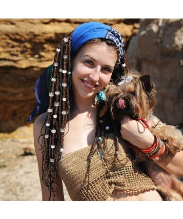 1355pc Diamond Beads for Hair Braids | 100 Large Hole Rhinestone Beads | 800 Clear Pony Beads | 450 Black Elastic Bands | Quick Beader Set for Women/Girls - Buy Online on GoSupps.com