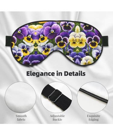 Blue Flowers Print Unisex Eye Mask | Soft Comfortable Light-Blocking Sleep Mask for Better Rest - Buy Online on GoSupps.com