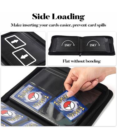 Fabmaker Premium Zip Trading Card Binder - 320 Card Capacity - Portable PU Card Collection Binder - Black - Buy Online on GoSupps.com