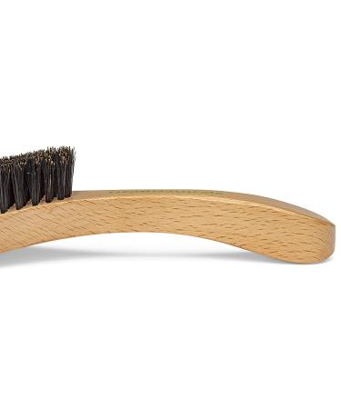 GranNaturals Medium Wave Brush - Curved Boar Bristle Hair Brush for 360 Waves & Slick Back Hairstyles - Buy Online on GoSupps.com