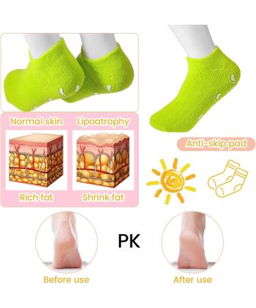 JaGely Moisturizing Gel Spa Socks for Dry Cracked Feet - 6 Pairs, Multicolored - Buy Online on GoSupps.com