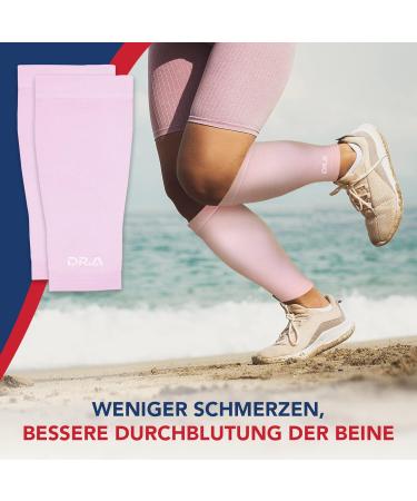 Doctor-Designed Calf Compression Cuffs - Stretchy Support for Pain Relief & Muscle Recovery - Pink Small - Ideal for Varicose Veins & Knee-High Leg Support - Buy Online on GoSupps.com