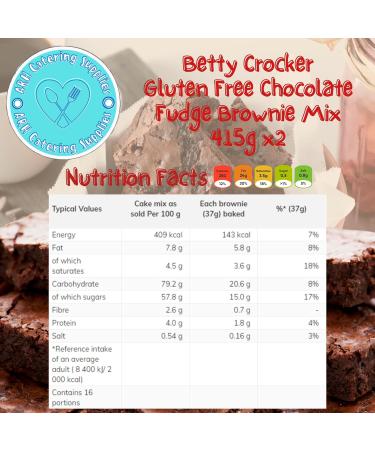 Chocolate Fudge Betty Crocker Gluten Free Brownie Mix 415g x2 - Buy Online on GoSupps.com