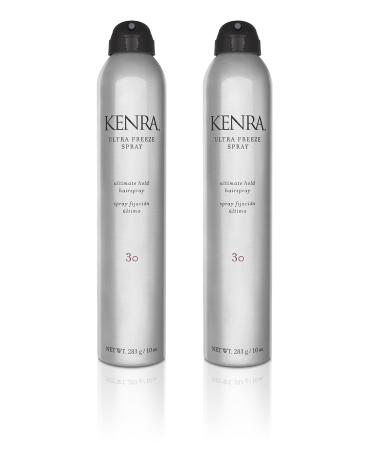 Kenra Ultra Freeze Spray 30 | Ultimate Hold Hairspray | Long-Lasting Ultra-Firm Hold | Fast-Drying Formula | Provides Humidity Resistance | High Shine Flake-Free Finish | All Hair Types 10 Ounce (Pack of 2)