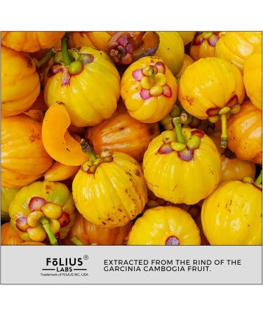 FOLIUS LABS Pure Garcinia Cambogia Extract Supplement 500mg - 100% Natural HCA Extract Concentrated to 60% - Supports Healthy Digestion and Metabolism - 60 Capsules - Buy Online on GoSupps.com