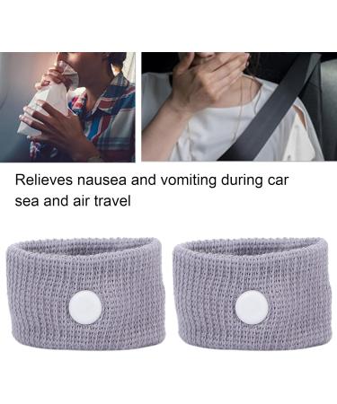 Nausea Relief Motion Sickness Wristbands for Travel | Effective Anti-Nausea Bracelet (Gray) - Shop Now - Buy Online on GoSupps.com