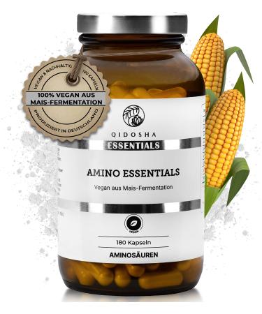 Qidosha Master Amino acids complex capsules recipe according to Dr.Moretti 180 pcs/glass with 99% net nitrogen recycling 8 essential amino acids 100% vegan EAA pattern 180 capsules - Buy Online on GoSupps.com