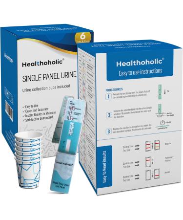 Alcohol (EtG) Detector Home Test Kit - 6 Pack Urine Testing Strips with Cups - High Sensitivity Substance Detection Tests - Buy Online on GoSupps.com