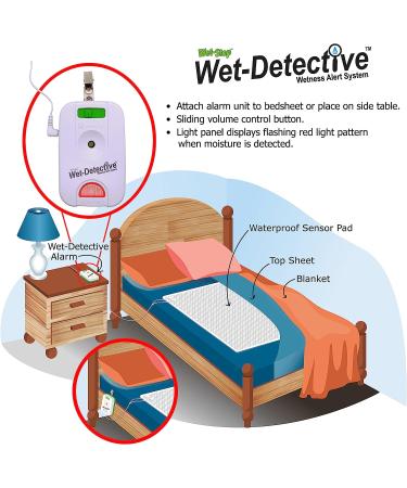 Wet Detective Bedwetting Kit - Incontinence Alarm System with 2 Sensor Pads - Buy Online on GoSupps.com