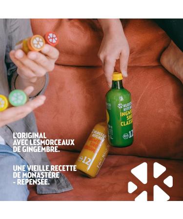 Kloster Kitchen Bio gingembre Shot Classic 12SHOTS 6 x 360 ml avec de vrais morceaux de gingembre I vegan I 12 shots par bouteille en verre I sans additifs (y compris 1 50 de consigne) - Buy Online on GoSupps.com