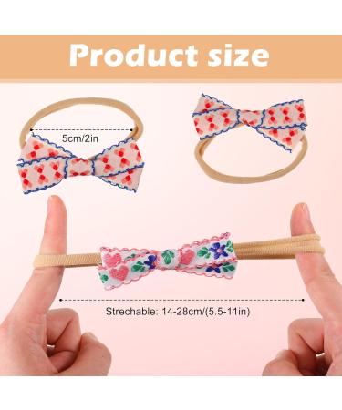 WUISOLQP 12 PCs Baby Girls Headbands Hair Bows Set - Flower Patterns, Handmade Soft Stretchy Nylon Hairbands for Newborns, Infants, Toddlers - Birthday, Christmas, Wedding Photography Hair Accessories - Buy Online on GoSupps.com