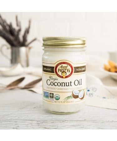 Aunt Patty's Unrefined Virgin Coconut Oil - 12 Ounce - Buy Online on GoSupps.com