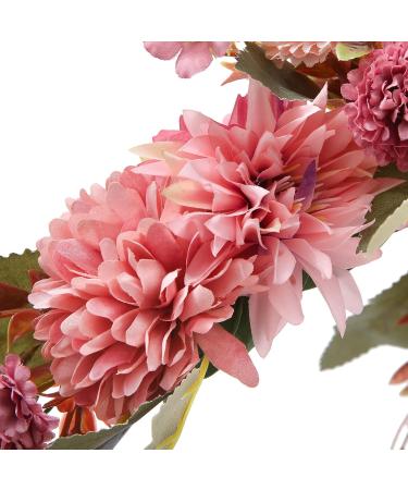 AWaytr Boho Flower Crown Headband - Handmade Pink & Purple Festival Headdresses for Women and Girls | International Shipping - Buy Online on GoSupps.com