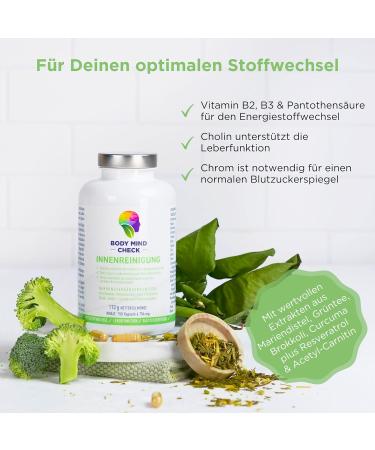 Metabolism Wellness Interior Cleaning - 150 Vegan Capsules with Turmeric Zinc Biotin & More | 18-Fold Complex Magnesium Stearate Free - Buy Online on GoSupps.com