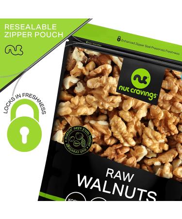 Raw Walnuts Halves & Pieces - Unsalted, Superior Quality, 48oz Bulk Nuts Packed Fresh - Healthy Protein Snack, Keto Vegan Kosher - 3 LB Resealable Bag - Buy Online on GoSupps.com