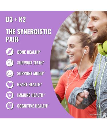 UpNourish Vegan Vitamin D3 5000 IU with K2 MK4 MK7 500 mcg - 150 Softgels | Plant-Based, Non-GMO, Gluten-Free - Buy Online on GoSupps.com
