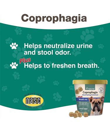 NaturVet Coprophagia Stool Eating Deterrent - 70 Soft Chews for Dogs | Breath Aid & Digestive Support 5.4 oz - Buy Online on GoSupps.com