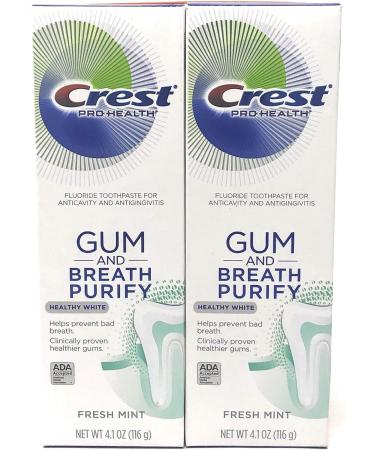 Crest Pro-Health Gum & Breath Purify Toothpaste, Fresh Mint 4.1 oz (Pack of 2) - With Fluoride for Healthy White Teeth - Buy Online on GoSupps.com
