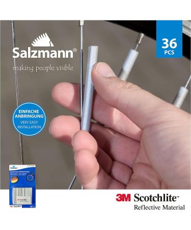 Salzmann Hi Vis Bicycle Spoke Reflectors - Set of 36pcs | 3M Scotchlite Reflective Material - Buy Online on GoSupps.com