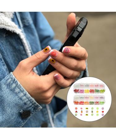 2 Boxes 12 Lemon Stickers Nail Stickers Colorful Polymer Clay Slices Nail Designs 3d Polymer Slices Women Nail Art Stickers Strawberry Nail Stickers Fruit Miss - Buy Online on GoSupps.com