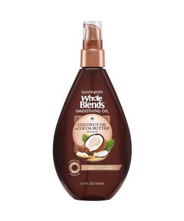 Garnier Whole Blends Coconut Oil & Cocoa Butter Smoothing Oil 3.4 fl oz (100 ml) - Buy Online on GoSupps.com