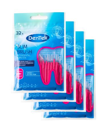 4x Interdental brushes-32 pcs extra fine DenTek 2-3 mm - Slim Brush value pack
