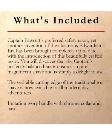 Buy Captain Fawcett Finest Hand Crafted Safety Razor | Premium Shaving for Global Shipping - Buy Online on GoSupps.com