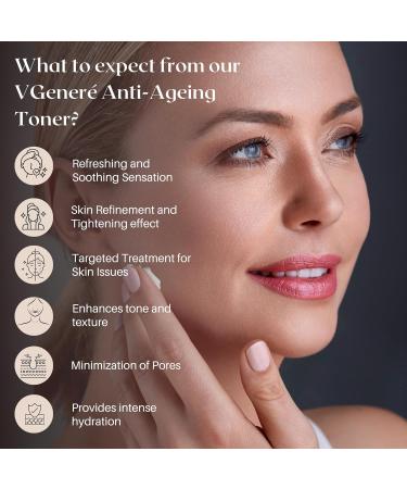 Anti Ageing Toner - Organic Facial Lotion | Repairs Skin Fine Lines Wrinkles Reduce Dirk Circles with Multivitamin Formula - Hydrating Toning Lotion | 200ml - Buy Online on GoSupps.com
