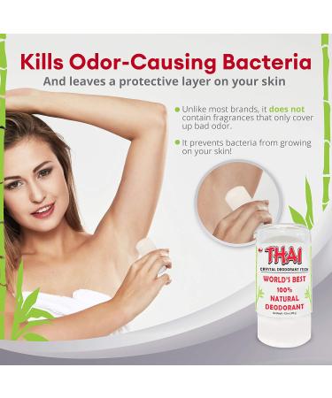 Buy Thai Crystal Deodorant Stone - Natural Unscented Aluminum-Free Deo Stick for Women Men & Teens - 4.25 Oz - Buy Online on GoSupps.com