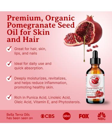 Pomegranate Seed Oil. 120ml. 100% Pure. Cold-pressed. Unrefined. Organic. Rich in Antioxidants and Essential Fatty Acids. Promotes Skin Hydration. Natural Moisturizer for Hair Skin Nails Stretch Marks. Bella Terra Oils. 120 ml (Pack of 1) - Buy Online on GoSupps.com