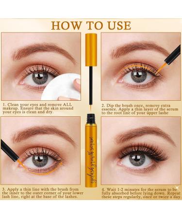 Eyelash Growth Serum - Advanced Formula for Longer Thicker Lashes | 5ML Matte & Rose Gold - Buy Online on GoSupps.com