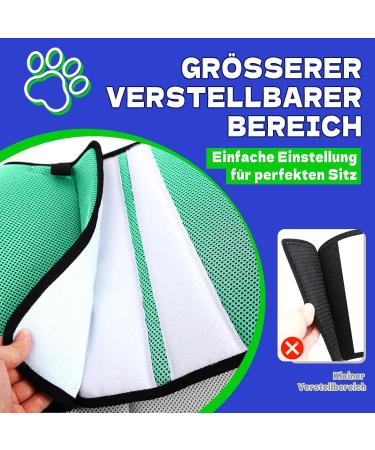 Supet Dog Leak Protection Breaker Collar - Adjustable Soft Protective Neck Band for Post-Op Recovery - Breathable Lime Green Size S (20-25.5cm) - Buy Online on GoSupps.com