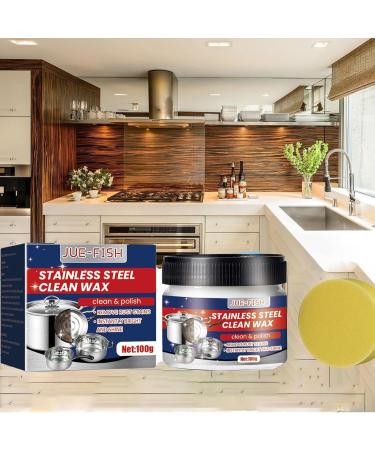 Magical Stainless Steel Cleaning Paste Stainless Steel Clean Wax Stainless Steel Cleaner for Appliances Safe No Residue (1pc) - Buy Online on GoSupps.com