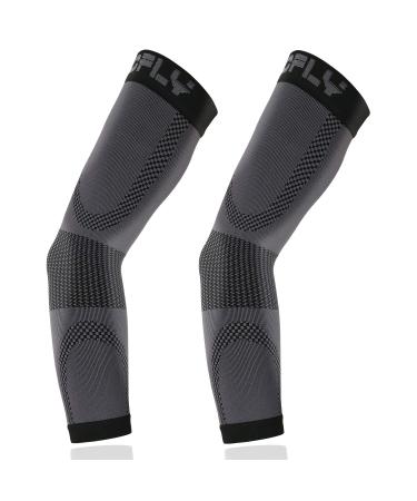 Compression Arm Sleeve, 1 Pair for Unisex, 20-30mmHg Graduated Compression Elbow Sleeve for Recovery, Relieves Pain, Supports Muscles & Joints, Tennis Elbow & Golfers Brace, Edema, Swelling, Black XXL 2X-Large (1 Pair) Black