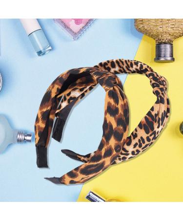 Belerry 2 Pack Leopard Hairbands | Stylish Knot & Turban Headbands for Women & Girls | Trendy Wide Headband Set for International Shipping - Buy Online on GoSupps.com