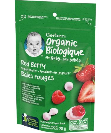 GERBER Organic Yogurt Melts Red Berry Toddler Snack 28 g - Buy Online on GoSupps.com