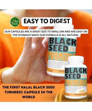 Pure Halal Turmeric Curcumin with Black Seed Powder 150mg - 60 Capsules - Buy Online on GoSupps.com