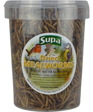 Supa Dried Mealworms for Wild Birds 1 Litre Bucket | High Energy Protein Rich Treat For Garden Birds | Attract More Birds To Your Garden | Quality Wild Bird Food Mealworm 1 l (Pack of 1) - Buy Online on GoSupps.com
