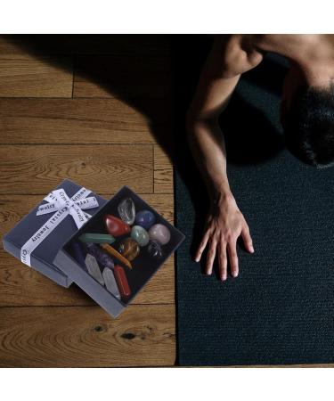 IPLUSMILE 7 Chakra Crystal Set - Polished Healing Stones & Amethyst Rods for Energy Balance | International Shipping Available - Buy Online on GoSupps.com