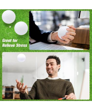 Libima Mini Golf Stress Balls - 20 Piece Bulk Set for Stress Relief & Party Favors | Foam Golf Practice Balls with Storage Bag - White - Buy Online on GoSupps.com