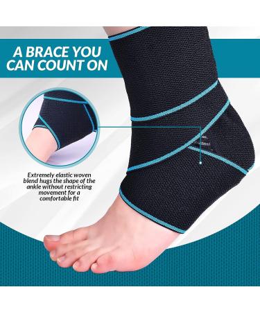 ELEVON Adjustable Ankle Support Brace with Foot Strap - Breathable & Prevents Sprains - Men and Women Achilles Tendon Support - Relieves Plantar Fasciitis - Reduce Pain - Buy Online on GoSupps.com
